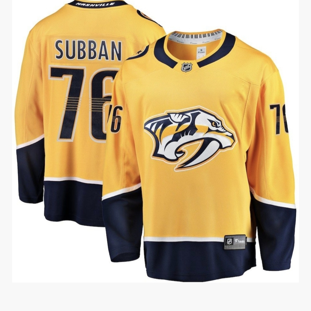 Fanatics Authentic Nashville Predators Gold and Navy Jersey